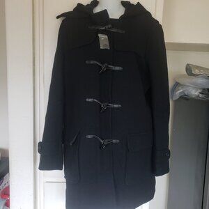 No Brand Black Coat Midi Size Med